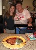 Allison & Grandma Bobbie with Pinecone Cheese appetizer