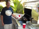 Papa Don cooking tri-tip steak