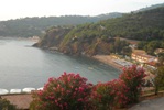 View of Pareti Bay from our room at Hotel Dino