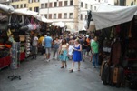 Street vendors in San Lorenzo district of Florence