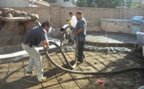 Pumping the concrete