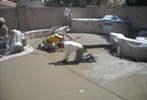 Smoothing the concrete