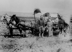Family heading West 1880